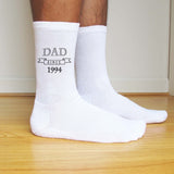 Personalized Socks for Dad for Father's Day, Funny Novelty Socks with Name or Date, Dad Socks Make the Perfect Gift for Dad