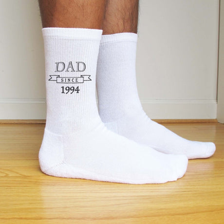 Personalized Socks for Dad for Father's Day, Funny Novelty Socks with Name or Date, Dad Socks Make the Perfect Gift for Dad