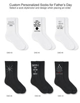 Personalized Socks for Dad for Father's Day, Funny Novelty Socks with Name or Date, Dad Socks Make the Perfect Gift for Dad