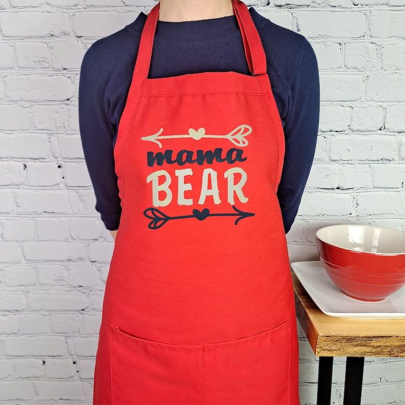 Mama Bear Apron Mom Kitchen Apron Perfect Mothers Day Gift For Her