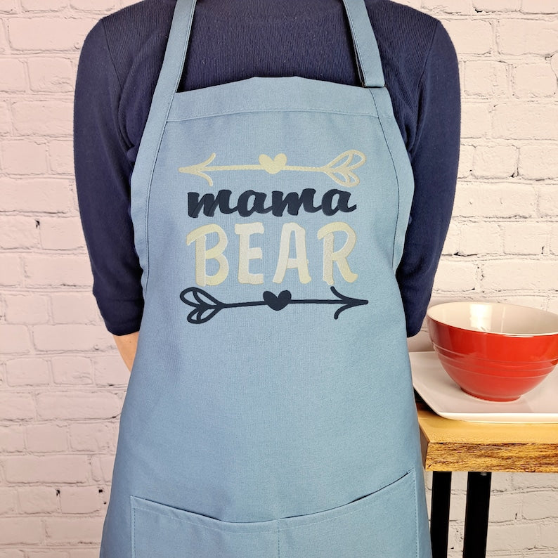 Mama Bear Apron Mom Kitchen Apron Perfect Mothers Day Gift For Her