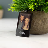 Personalised Photo Keyring Custom Message Keychain Boyfriend Girlfriend Valentines Music Love Birthday Wedding