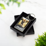 Personalised Photo Keyring Custom Message Keychain Boyfriend Girlfriend Valentines Music Love Birthday Wedding