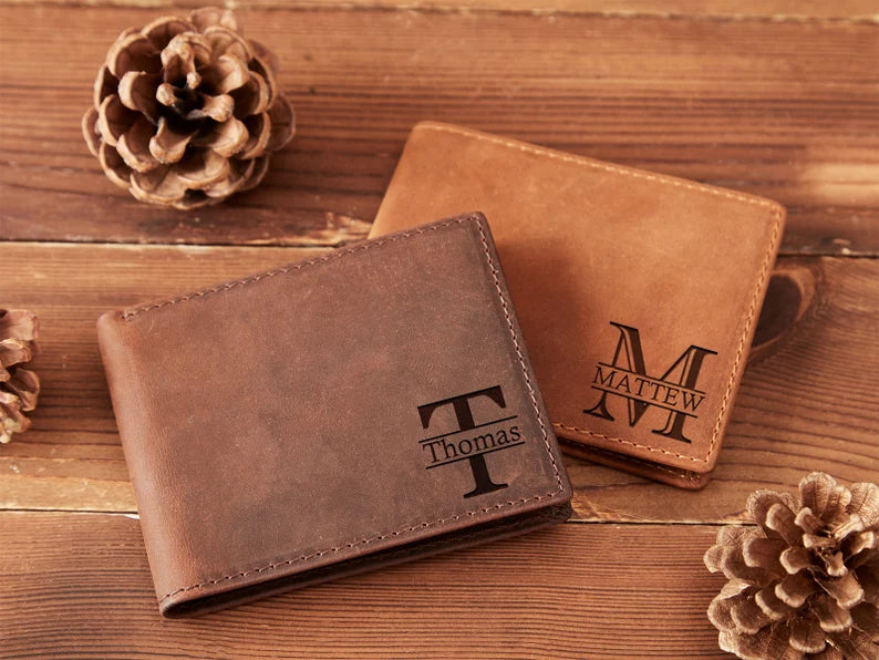 Personalized Wallet Engraved Mens Wallet Leather Wallet Custom Wallet Boyfriend Gift Father Day Gift For Him Mens Gift Anniversary Gift