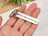 Personalized Rectangle Drive Safe Keychain,Stainless Steel Keychain,Custom Engraved Key Chain Personalized Gifts for Him,Best Friend Gifts