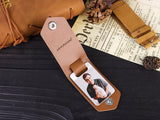 Personalised Dad Leather Photo Keyring,Gift for New Dad, Couples Keychain, Anniversary Gift, Mother's Day Gift,Present Daddy Dada Father