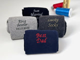 Handmade Embroidered Socks - Personalised with Your Secret Saying or Meaningful Words