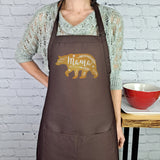 Mama Bear Apron Embroidered Custom Color Mom Kitchen Apron With Pockets And Adjustable Neck Durable Material Perfect Mothers Day Gift