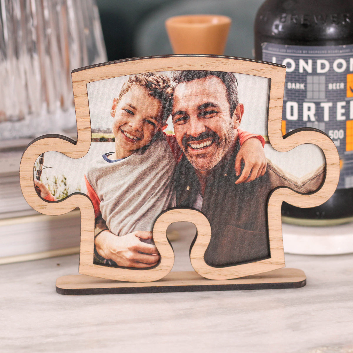 Father's Day Gift, Personalized Photo Frame, Custom Father's Day Puzzle Frame