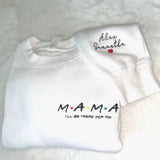 Custom Embroidered Sweatshirt, Mama Embroidered Sweatshirt, Custom Embroidery Date, Custom Embroidery Sleeve, Personalized Embroidered