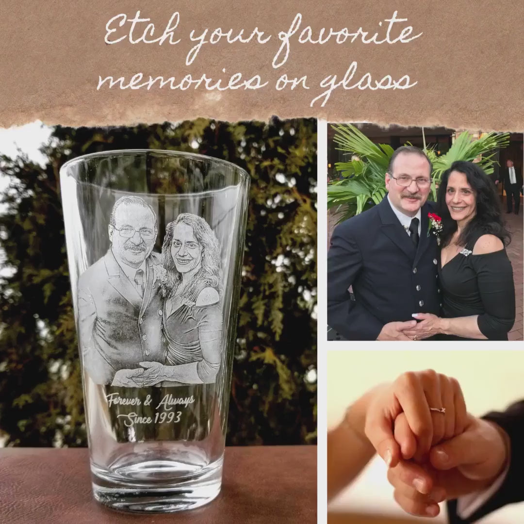 Custom Picture Rocks glass Father's day personalized whiskey glass, personalized glassware unique dad gifts