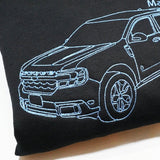 Custom Car Sweatshirt, Custom Car Outline Sweatshirt, Embroidered Car Sweatshirt