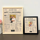 ⭐️Personalized Birthday & Anniversary Newspaper Poster Frame