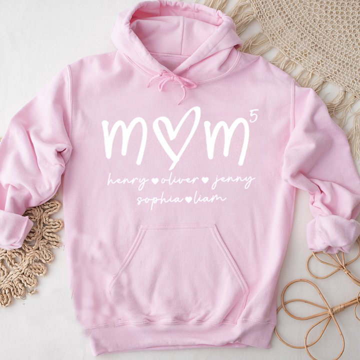 Mom Means Everything - Family Custom Sweatshirt With Design On Sleeve