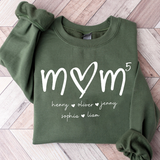 Mom Means Everything - Family Custom Sweatshirt With Design On Sleeve