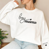 Boy Mama Sweatshirt,Personalized Gift for Mom, Mother's Name and Child's Name Sweatshirt, Cute Mama Est Sweatshirt, Mom Gift, Mom Birthday