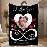 Custom Photo Fleece Blankets Gift for Him/Her