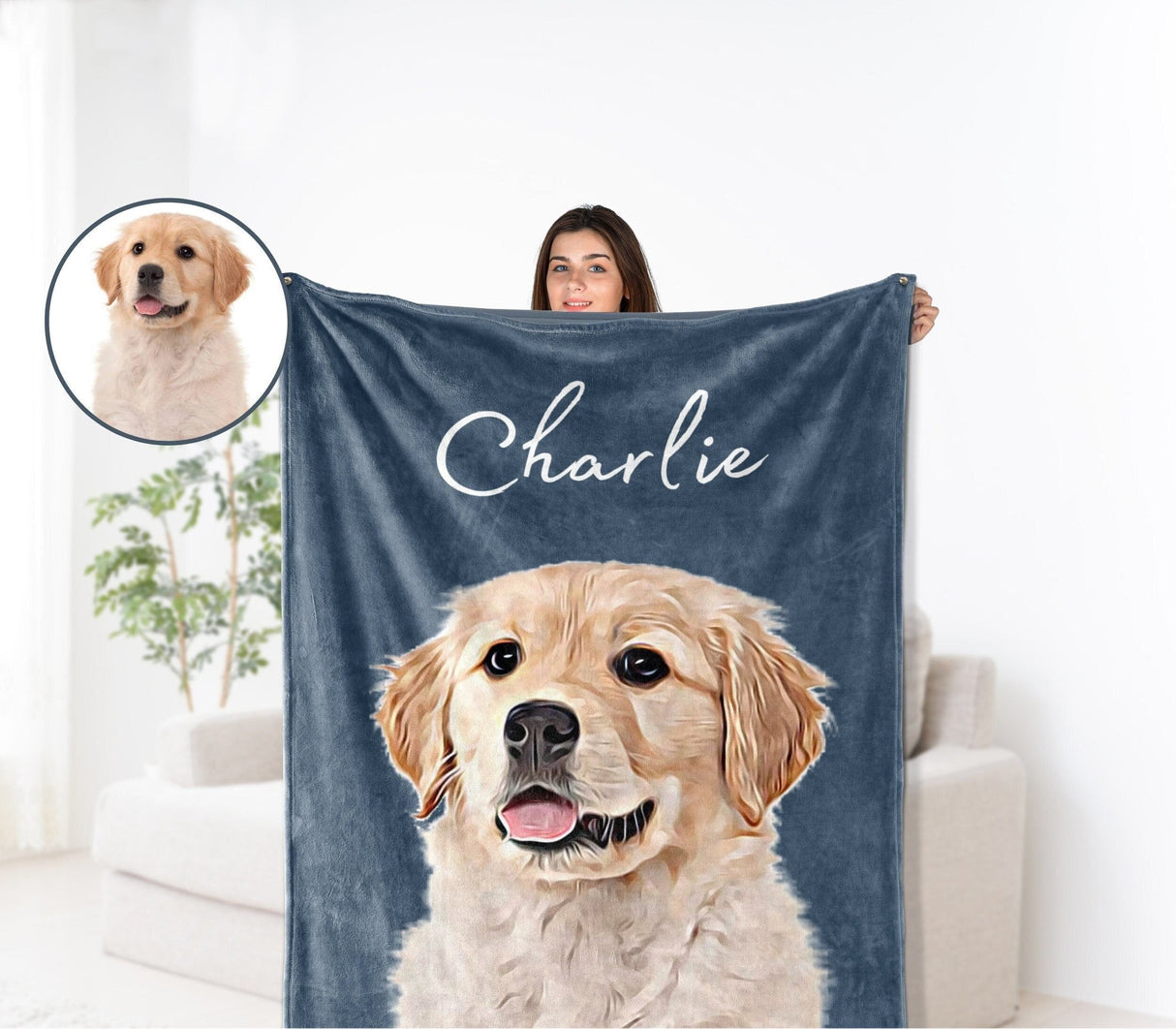 Custom Pet Blanket Using Pet Photo + Name Custom Dog Blanket Personalized Dog Blankets Cat Picture Blanket Pet Photo Blanket Dog Dad Gift