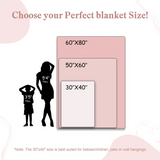 Personalized Dog Portrait Throw Blanket, Custom Photo&Name Animals Ultra-Soft Micro Fleece Blanket, Customized Throw Blanket For Kids/Adults/Family, Souvenir, Gift