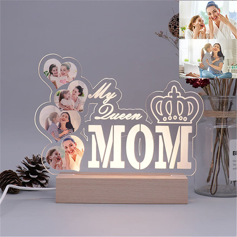 Personalized Photo Night Light Gift for Mom