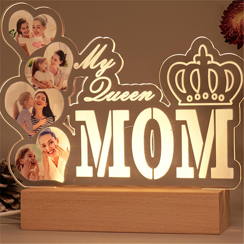 Personalized Photo Night Light Gift for Mom