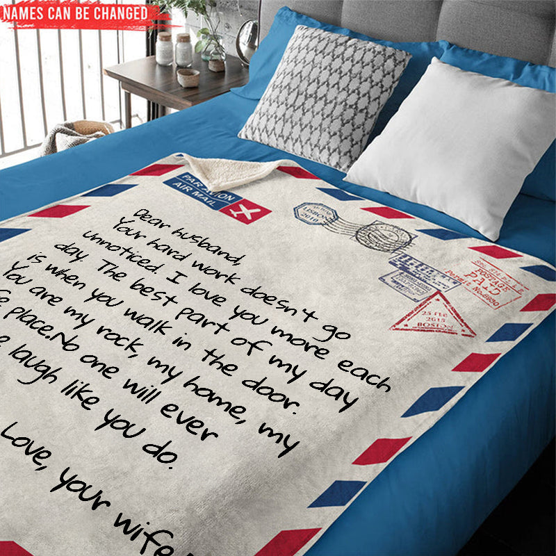 Personalized LOVE Letter Blanket Gift For Husband - Gifts For Him