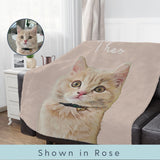 Custom Pet Blanket Using Pet Photo + Name Custom Dog Blanket Personalized Dog Blankets Cat Picture Blanket Pet Photo Blanket Dog Dad Gift