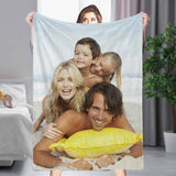 Custom 1 Photo Fleece Blankets for Couple Newlyweds