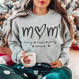 Mom Means Everything - Family Custom Sweatshirt With Design On Sleeve