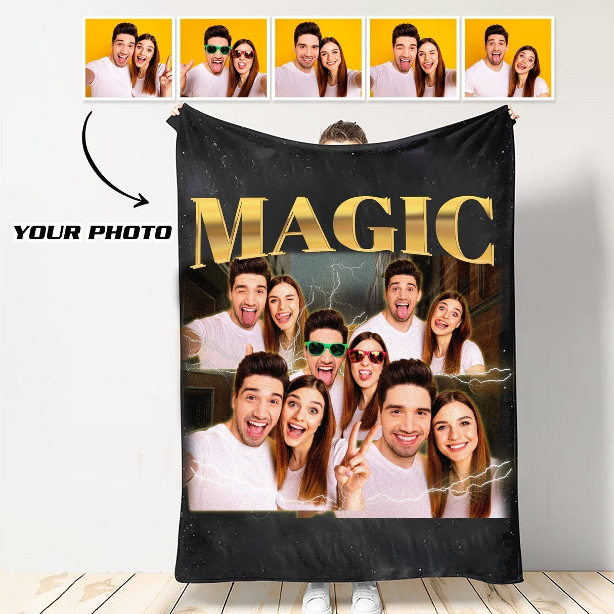 Custom Vintage Blanket Photo Vintage Blanket Gifts For Kids