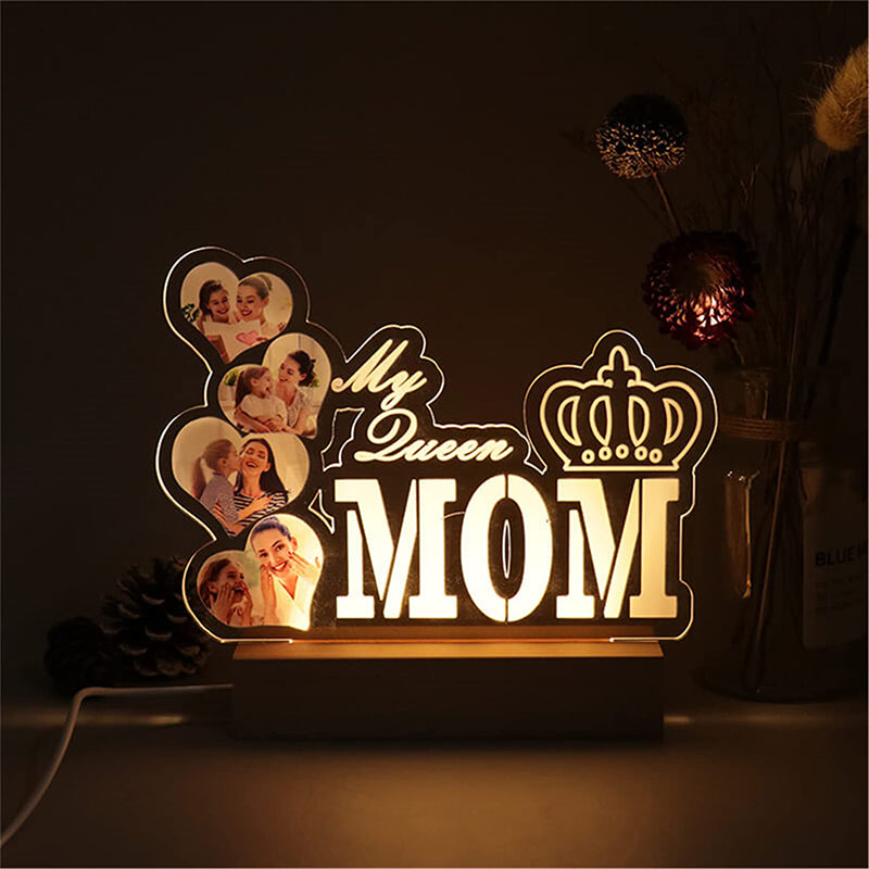 Personalized Photo Night Light Gift for Mom