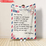 Personalized Couple LOVE Letter Blanket Gift For Girlfriend Boyfriend Birthday Gift