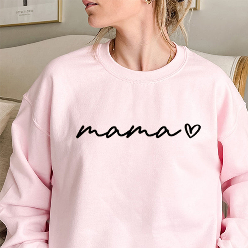 Personalized Mama Sweatshirt with Child's Name on Sleeve,Mothers Day Gift,New Mom Gift