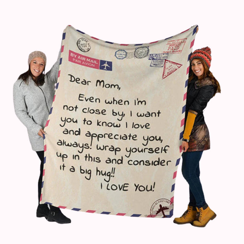 Personalized Mom Blanket, Mom Letter Blanket, Gift For Mom, Mom Birthday Gift, Gifts For Her