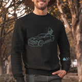 Custom Car Outline Sweatshirt, Custom Car Sweatshirt, Embroidered Car Sweatshirt