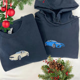 Custom Embroidered Car Hoodie, Car Lover Gift