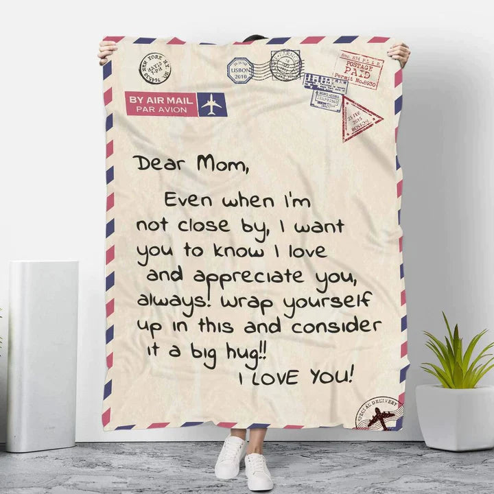 Dear Mom Letter Blanket Gifts For Mother