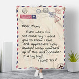 Dear Mom Letter Blanket Gifts For Mother