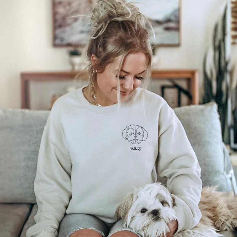 Gifts For Pet Lover Custom Embroidered Sweatshirt And Hoodie