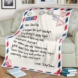 Personalized Couple LOVE Letter Blanket Gift For Girlfriend Boyfriend Birthday Gift