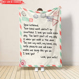 Personalized LOVE Letter Blanket Gift For Husband - Gifts For Him