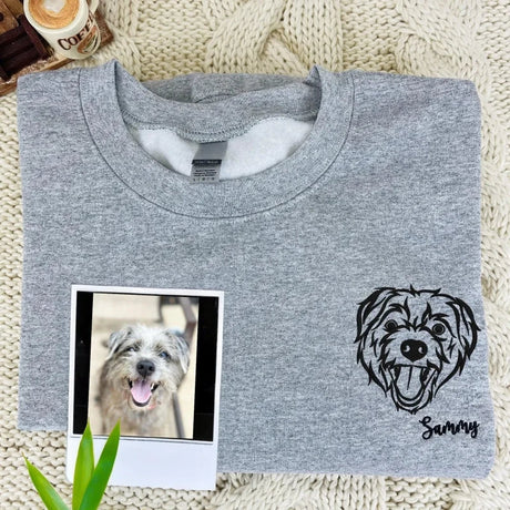 Personalized Pet Embroidered Sweatshirt Gifts For Pet Mom