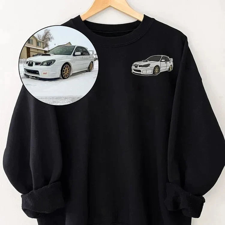 Custom Car Embroidered Hoodie, Car Lover Gift