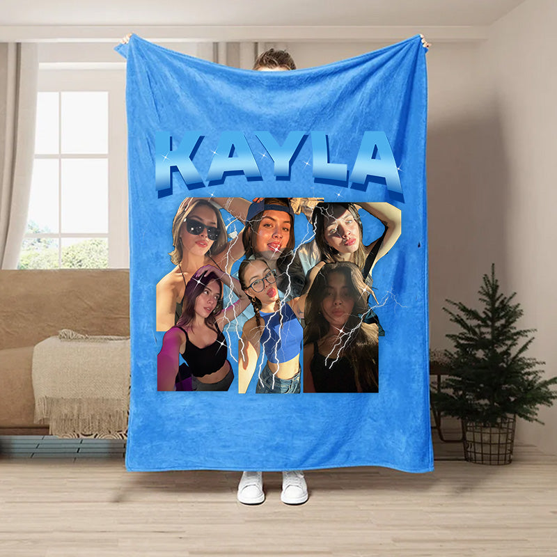 Custom Vintage Blanket Photo Vintage Blanket Gifts For Kids