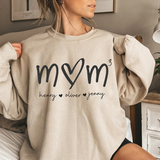 Mom Means Everything - Family Custom Sweatshirt With Design On Sleeve