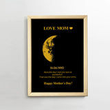 Custom Moon Phase With Custom Text - Mother's Day Gift