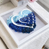 Grandma Hearts Mommy Hearts - Personalized Flower Shadow Box