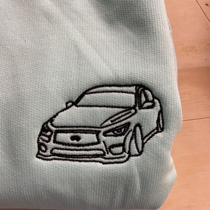 Custom Embroidered Car Hoodie Wonderful Gifts For Car Lover