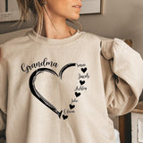 Personalized Grandma Nana Sweatshirt With Grandkids' Names,Mother's Day Gift,Grandma, Nana Crewneck