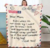 Dear Mom Letter Blanket Gifts For Mother